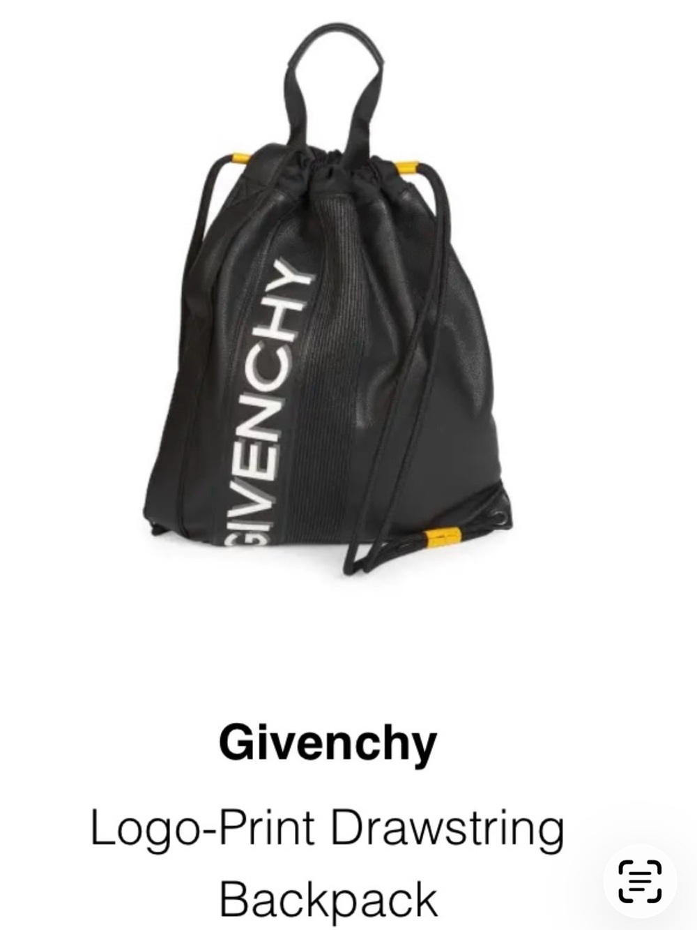 Givenchy Black Drawstring Bag-unisex